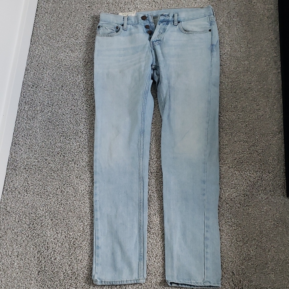 Hollister Men's Slim Jeans in Light Blue